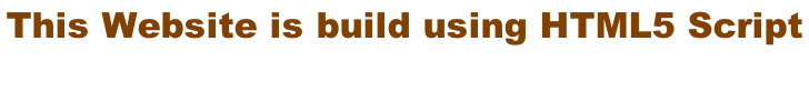 This Website is build using HTML5 Script